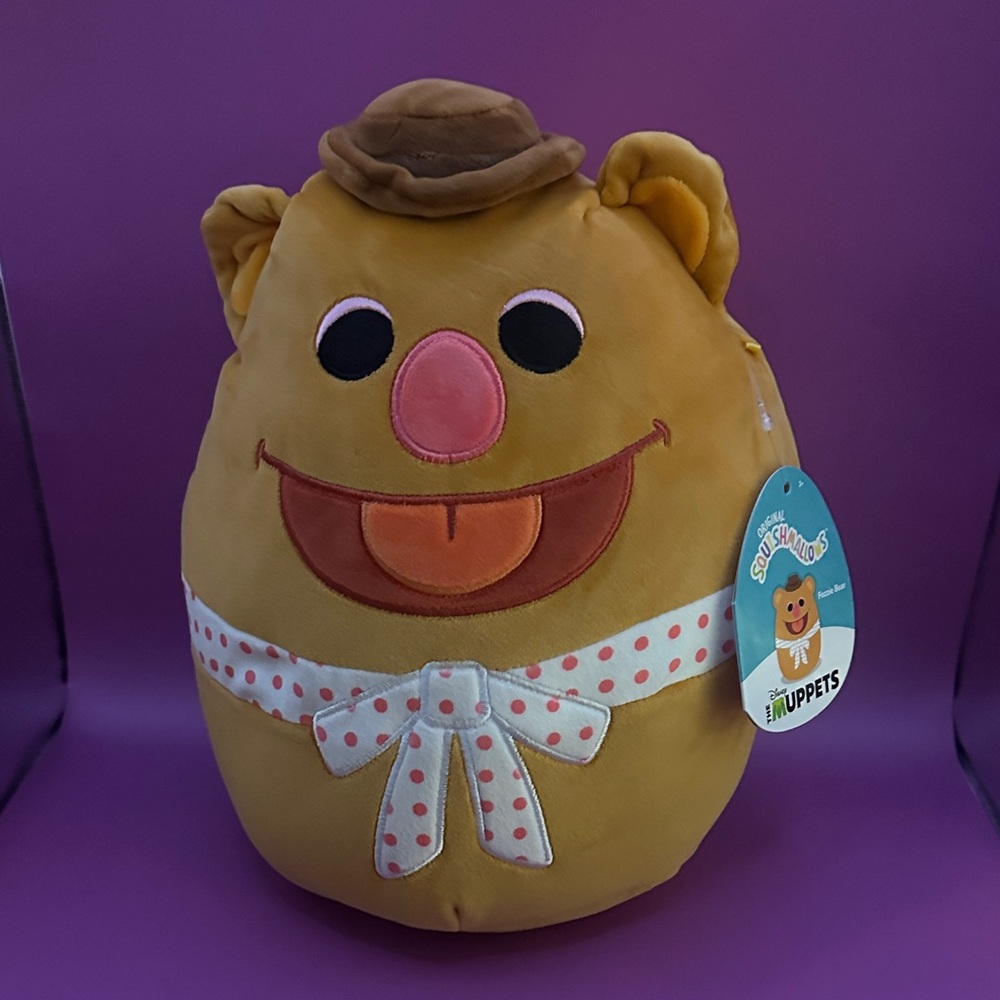 Fozzie Bear Squishmallows Plush -The Muppets-NWT